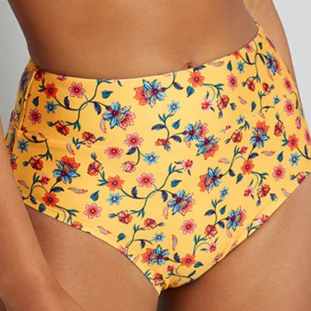 (B21) NEW ModCloth The Sara High-Waisted Bikini Bottom ONLY, Sz 2X, NWT - Picture 3 of 13